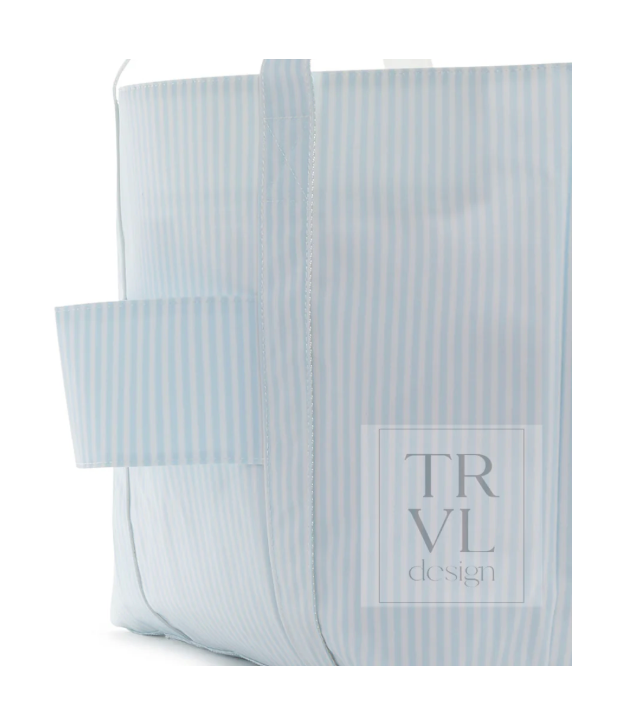 Jumbo Tote XL Pimlico Stripe Light Blue by TRVL Design outfit perfect for everyday wear