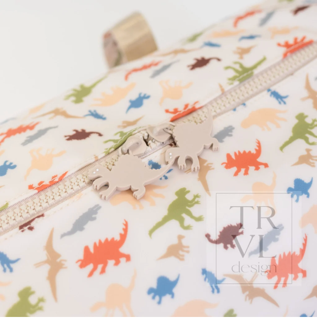 Large Roll Duffel Dino-Roar by TRVL Design soft cotton kids fashion wear
