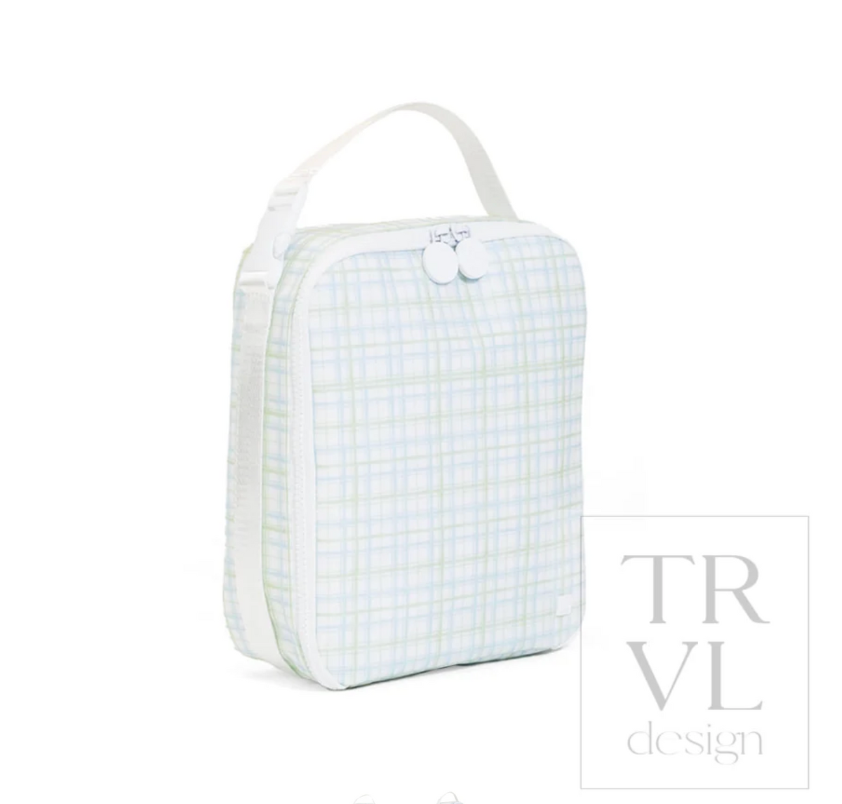 Lunch Box Classic Plaid Green by TRVL Design stylish kids outfit collection