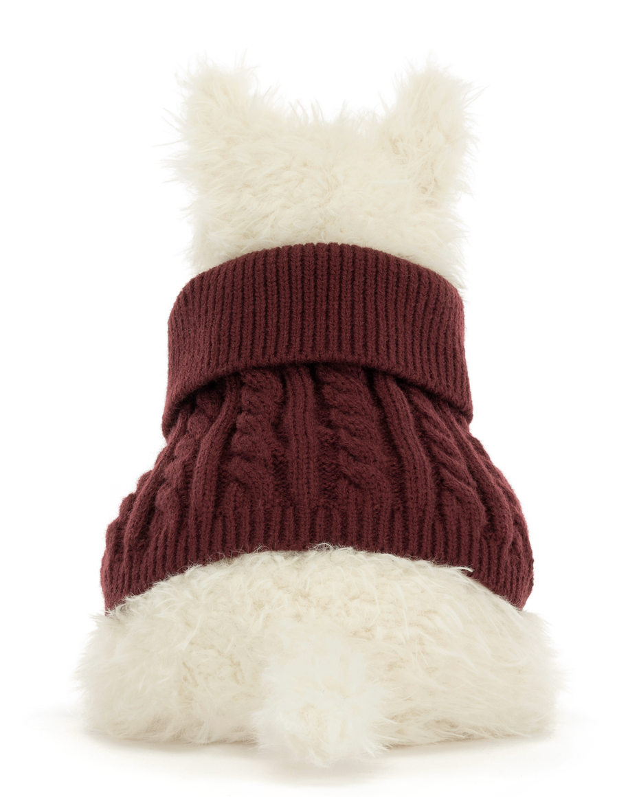 Munro Scottie Dog Winter Jumper Outfit by Jellycat soft cotton kids fashion wear