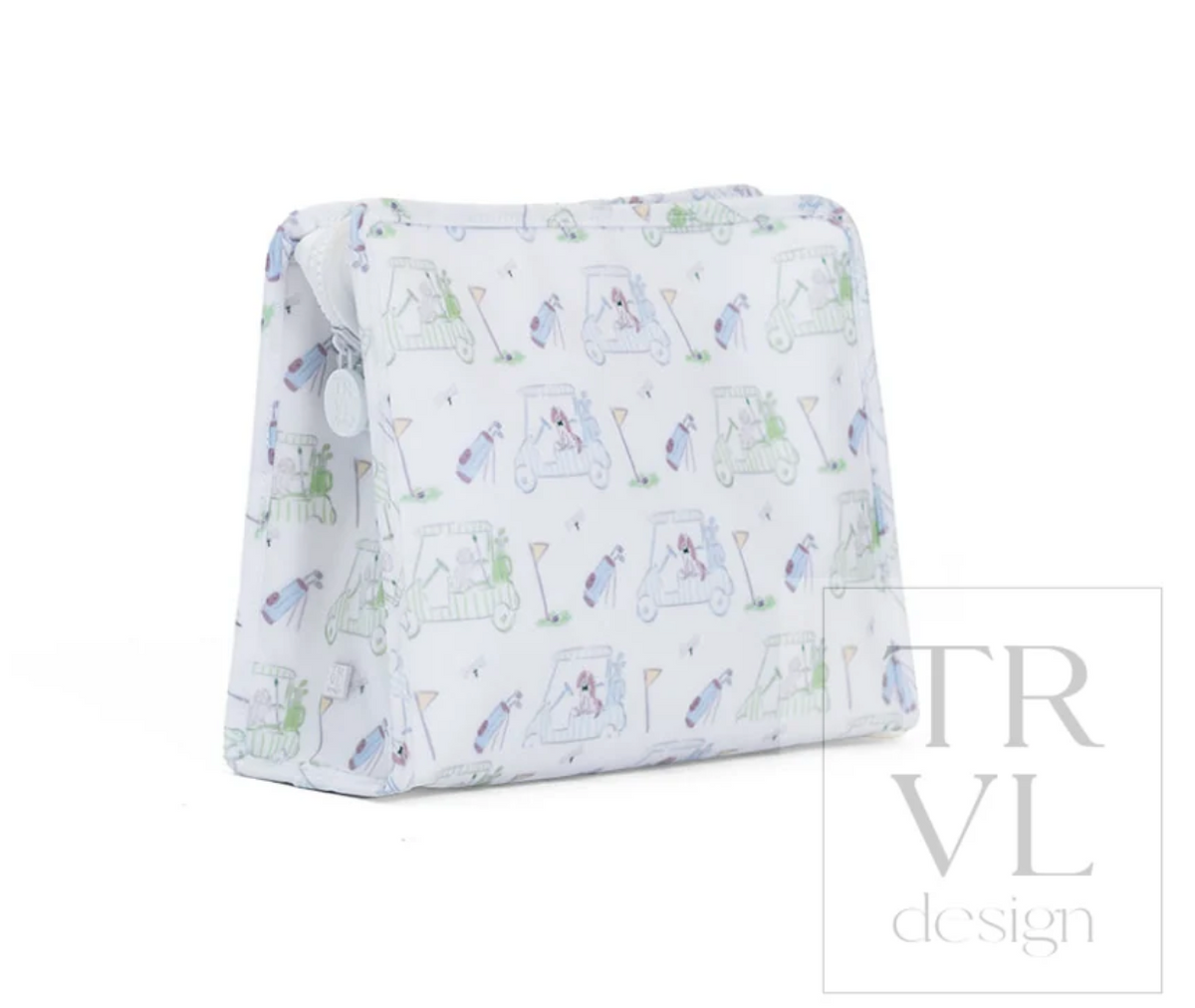 Roadie Large Zip Pouch Putt Putt Blue by TRVL Design