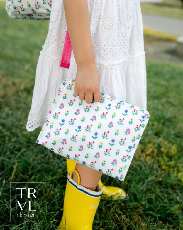 Roadie Large Zip Pouch Wild Flower by TRVL Design cotton outfit for girls and boys