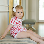 Council Girls' Bubble - Schoolhouse Apples Pink soft cotton kids fashion wear