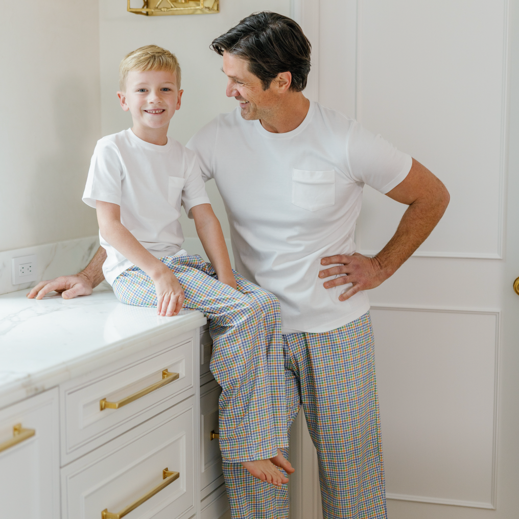 Beckett Boys' Hangout Pant - Harvest Gingham outfit perfect for everyday wear