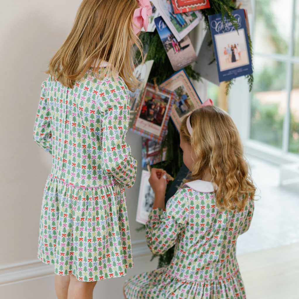 Lillian Girls' Dress - Tree Topper Bows soft cotton kids fashion wear