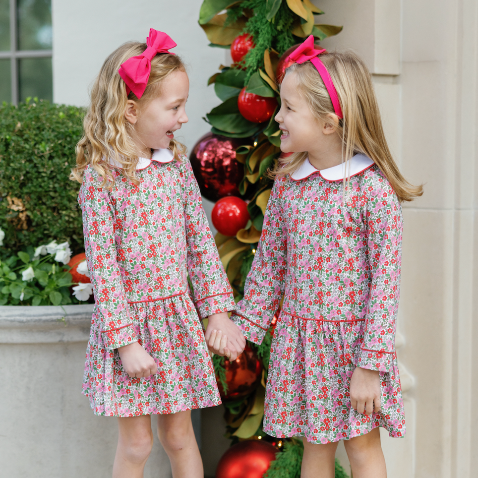 Lillian Girls' Dress - Floral Noel outfit perfect for everyday wear