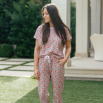 Marcia Women's Pima Cotton Pajama Pant Set - Floral Noel outfit perfect for everyday wear