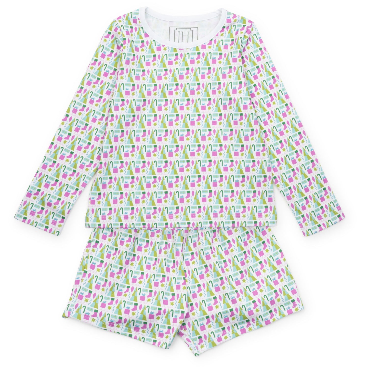Sophie Girls' Short Set Mod Holiday Pink