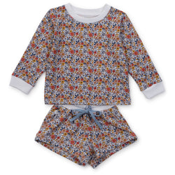 SALE Stella Girls' Cotton Sweatshirt Short Set - Falling For Floral