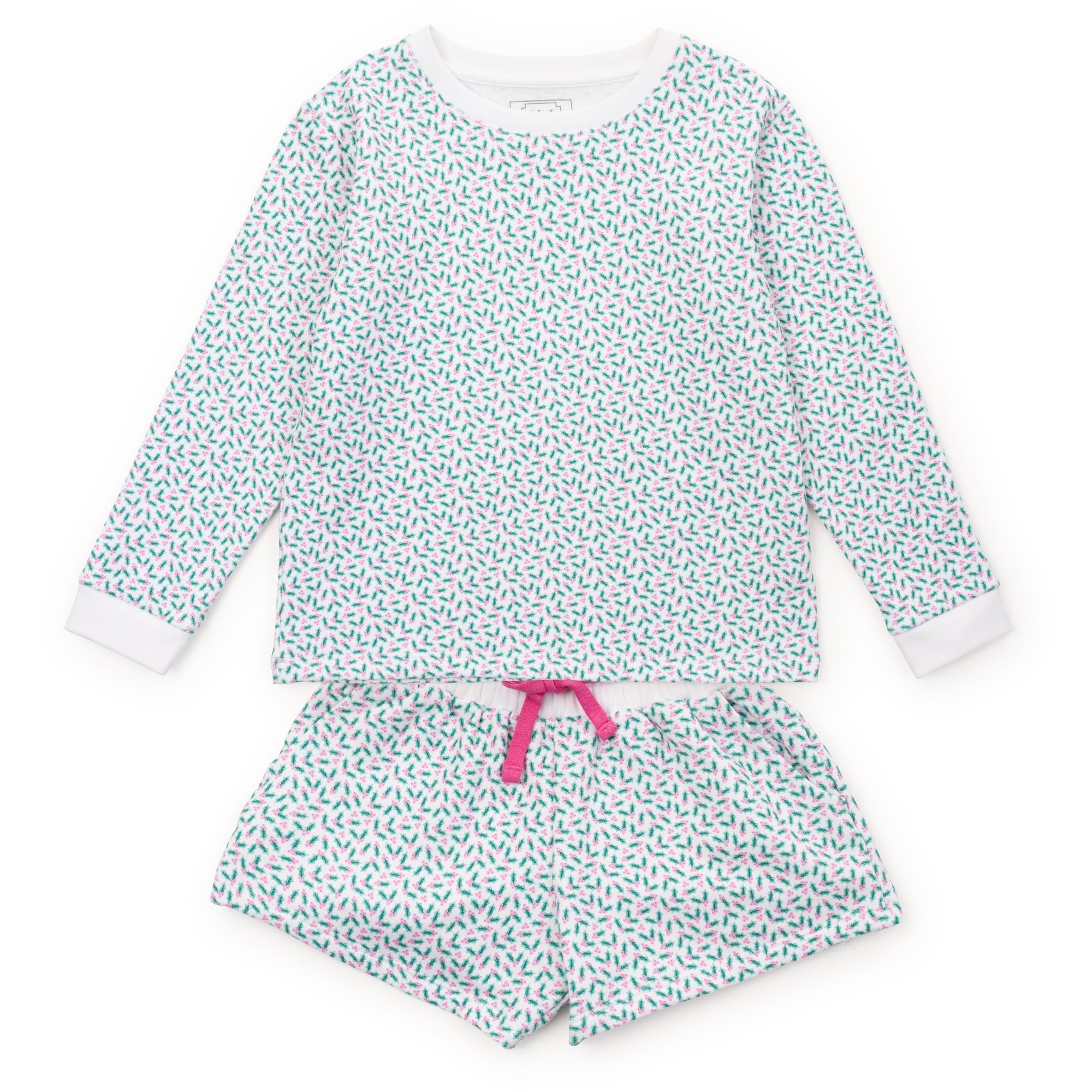 Stella Girls' Sweatshirt Short Set - Holly Holiday