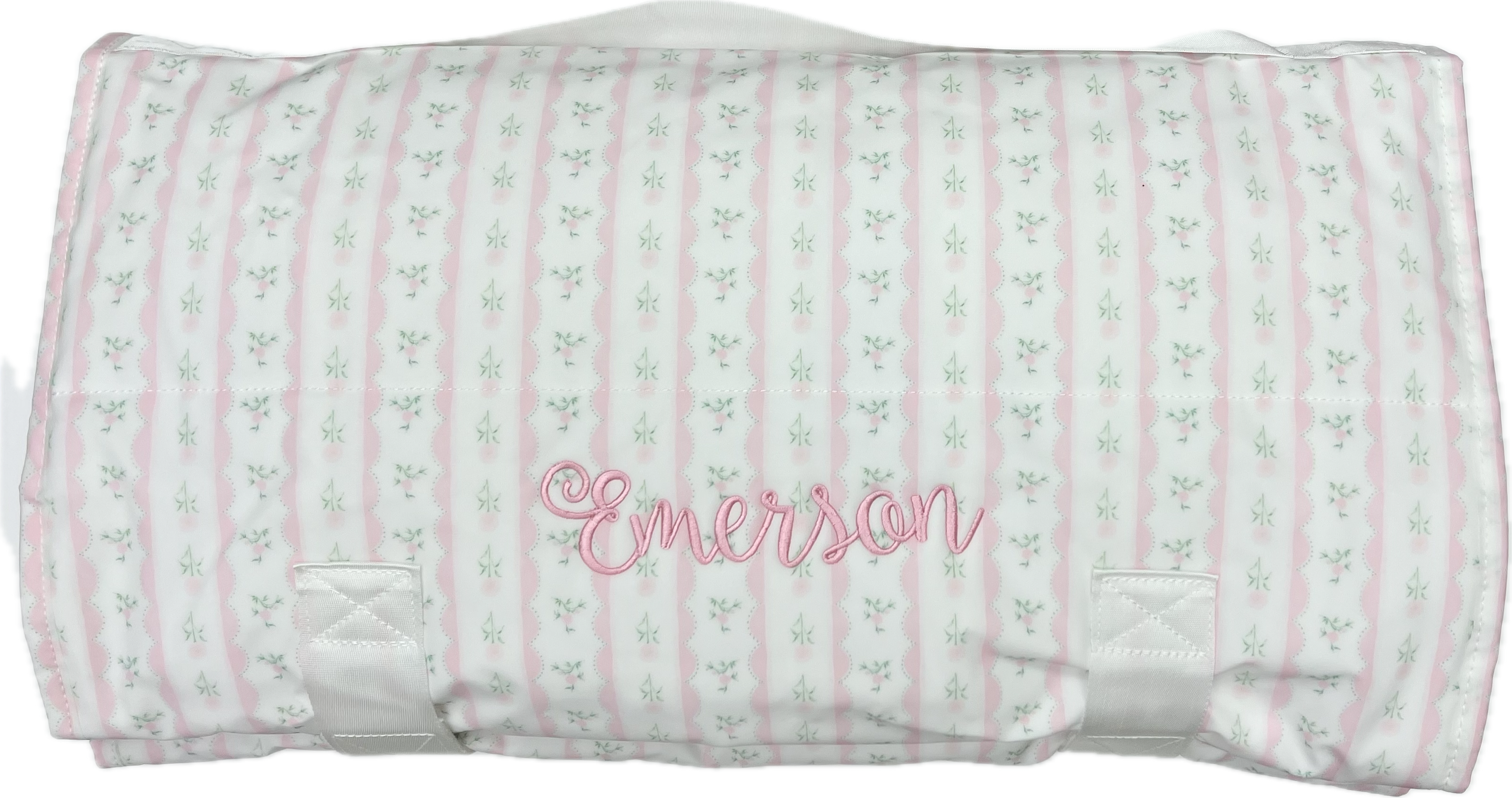 Rest Up! Nap Mat Ribbon Floral Pink by TRVL Design