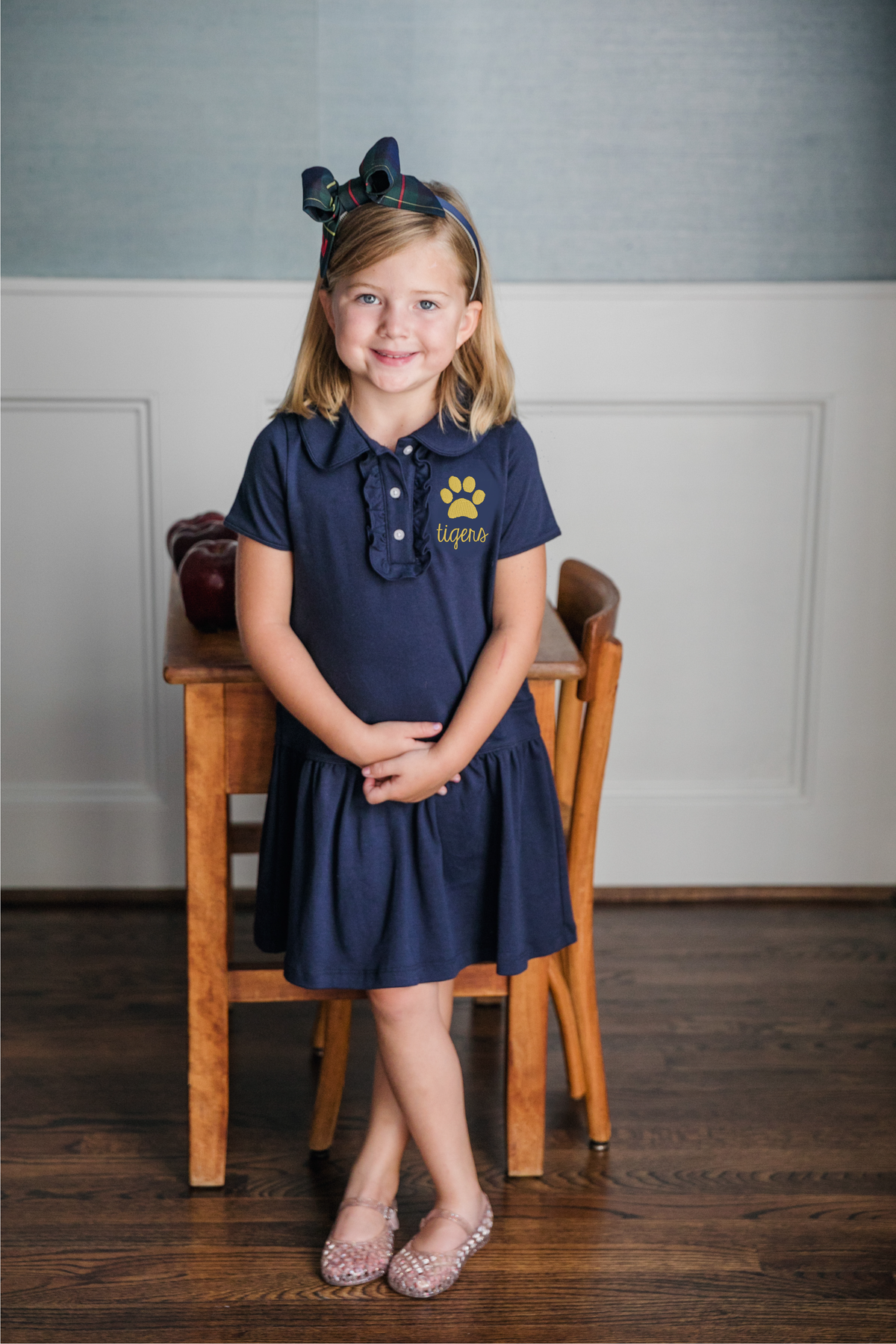 Uniform Sydney Girls' Dress - Navy soft cotton kids fashion wear