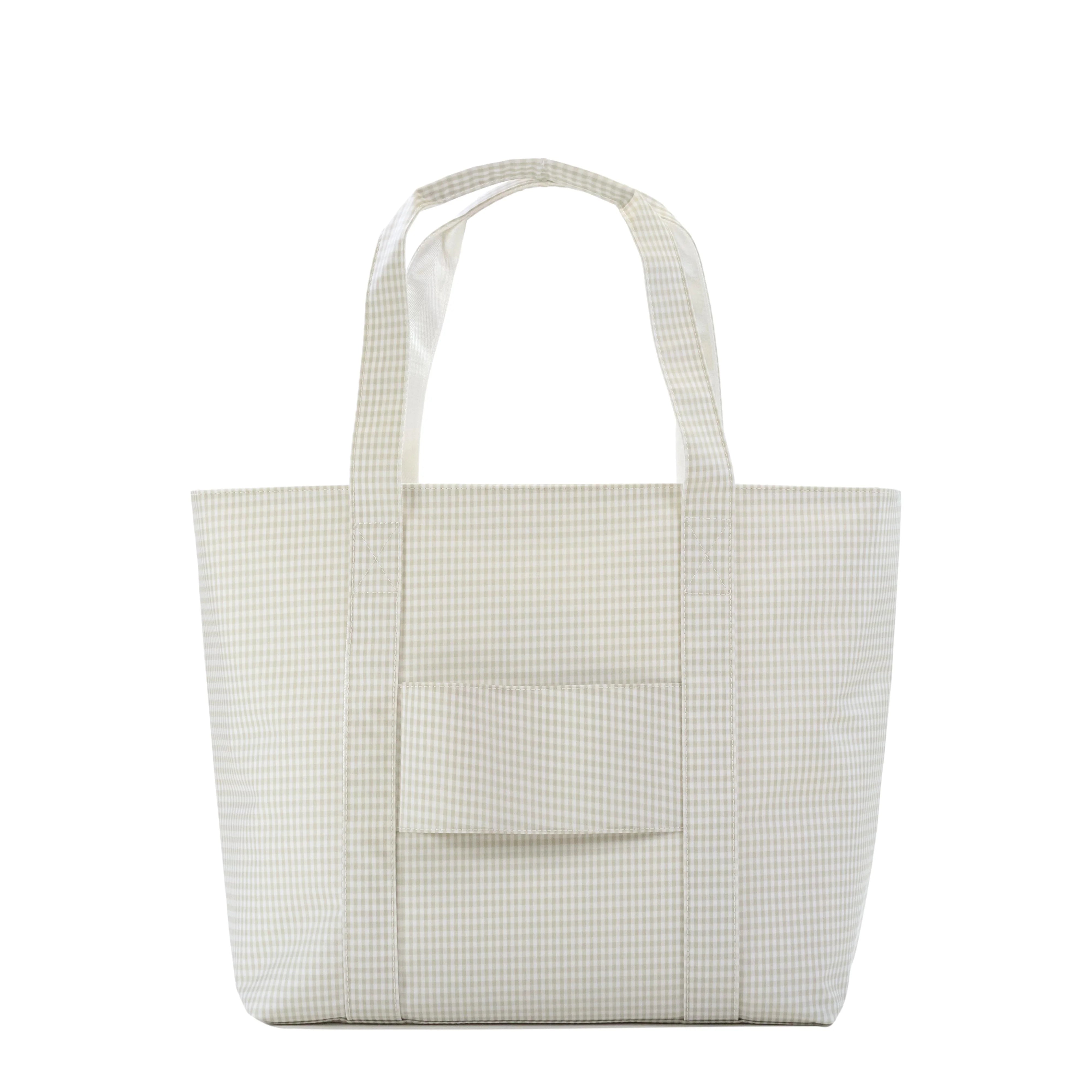 Jumbo Tote XL Gingham Pearl Grey by TRVL Design