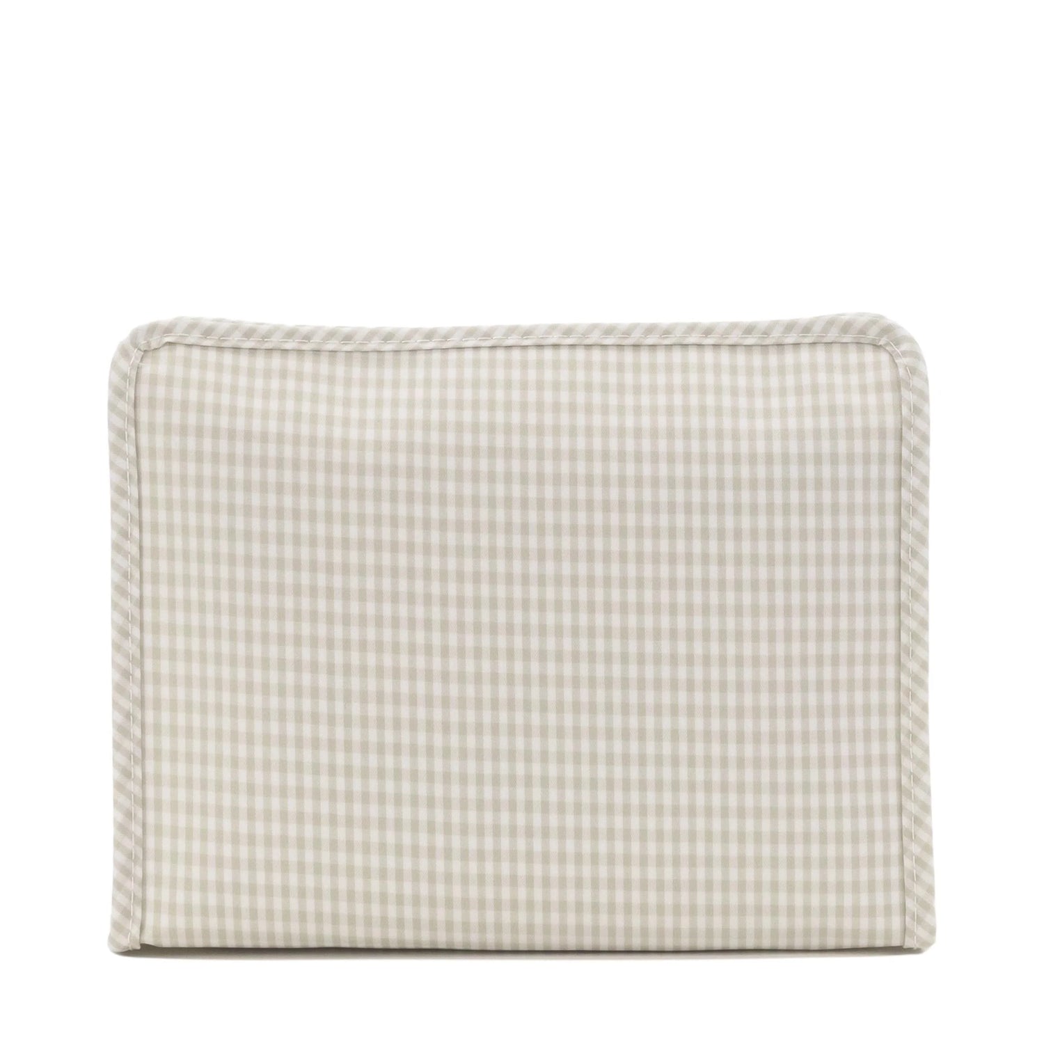 Roadie Large Zip Pouch Gingham Pearl Grey by TRVL Design