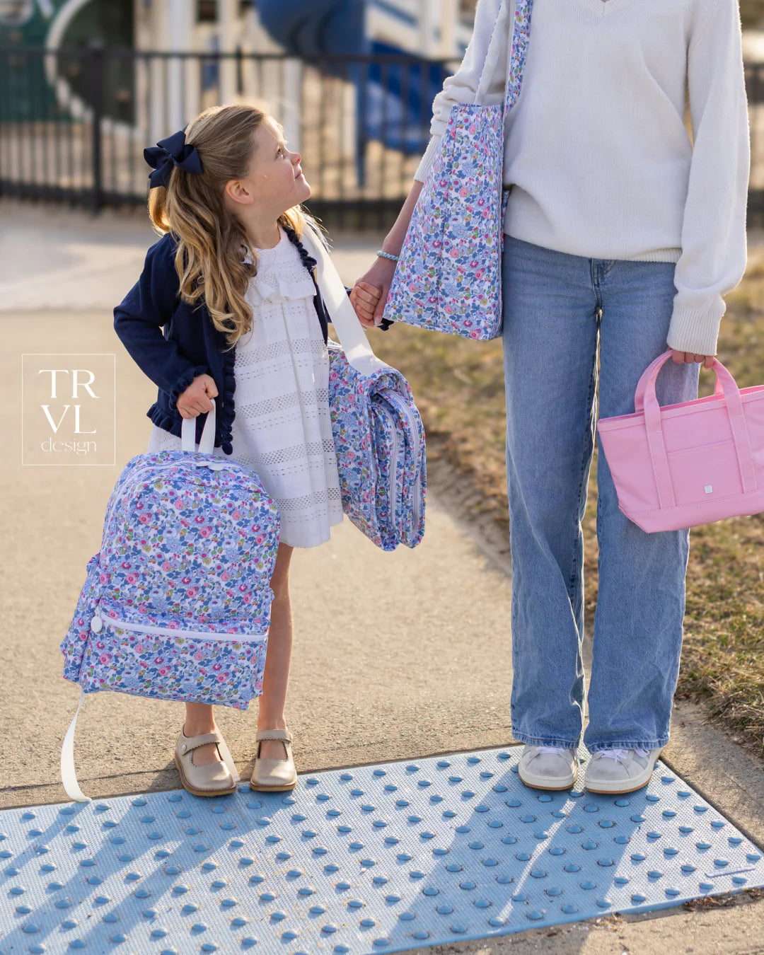 Jumbo Tote XL Bridgehampton Floral by TRVL Design cotton outfit for girls and boys