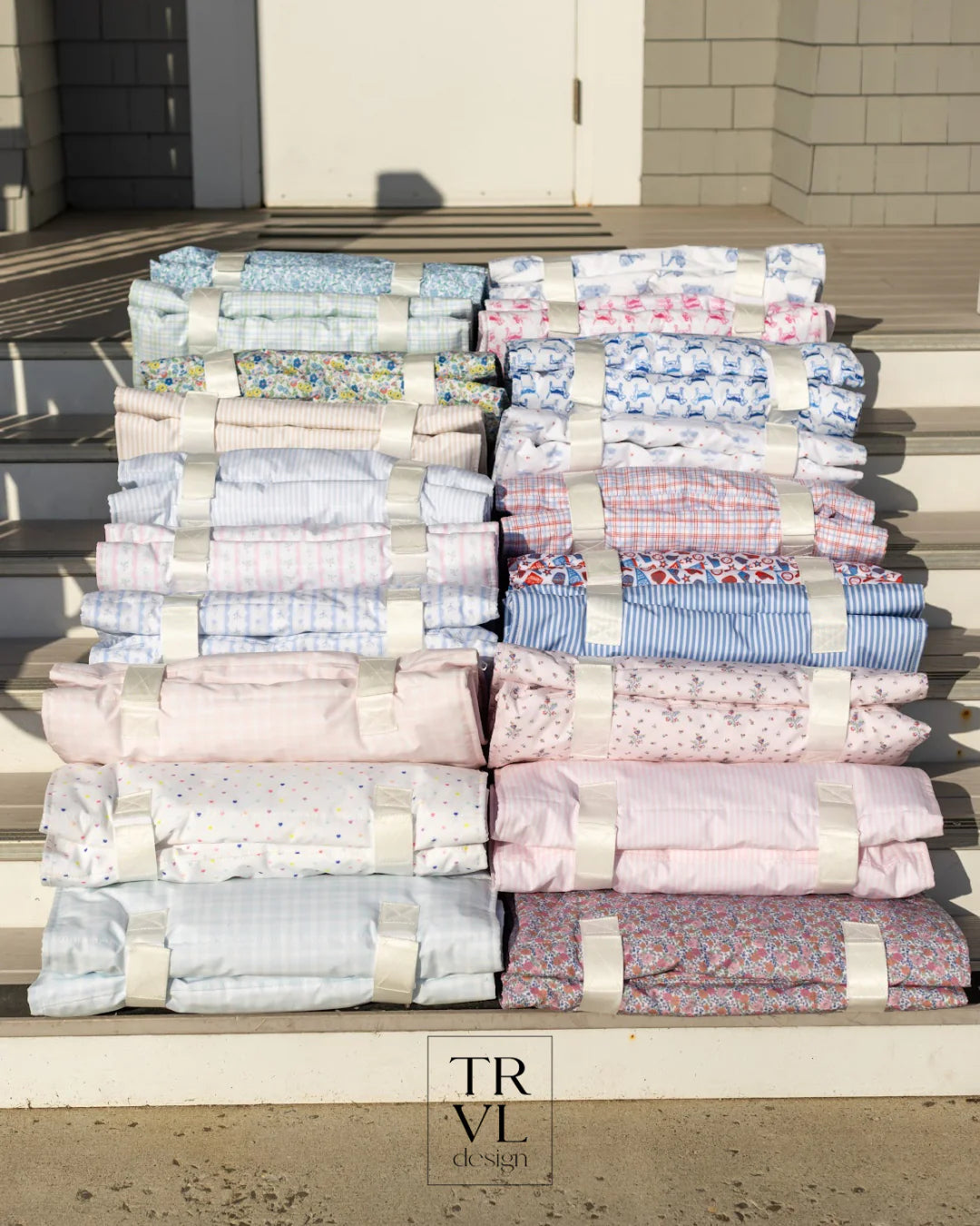 Rest Up! Nap Mat Ribbon Floral Pink by TRVL Design