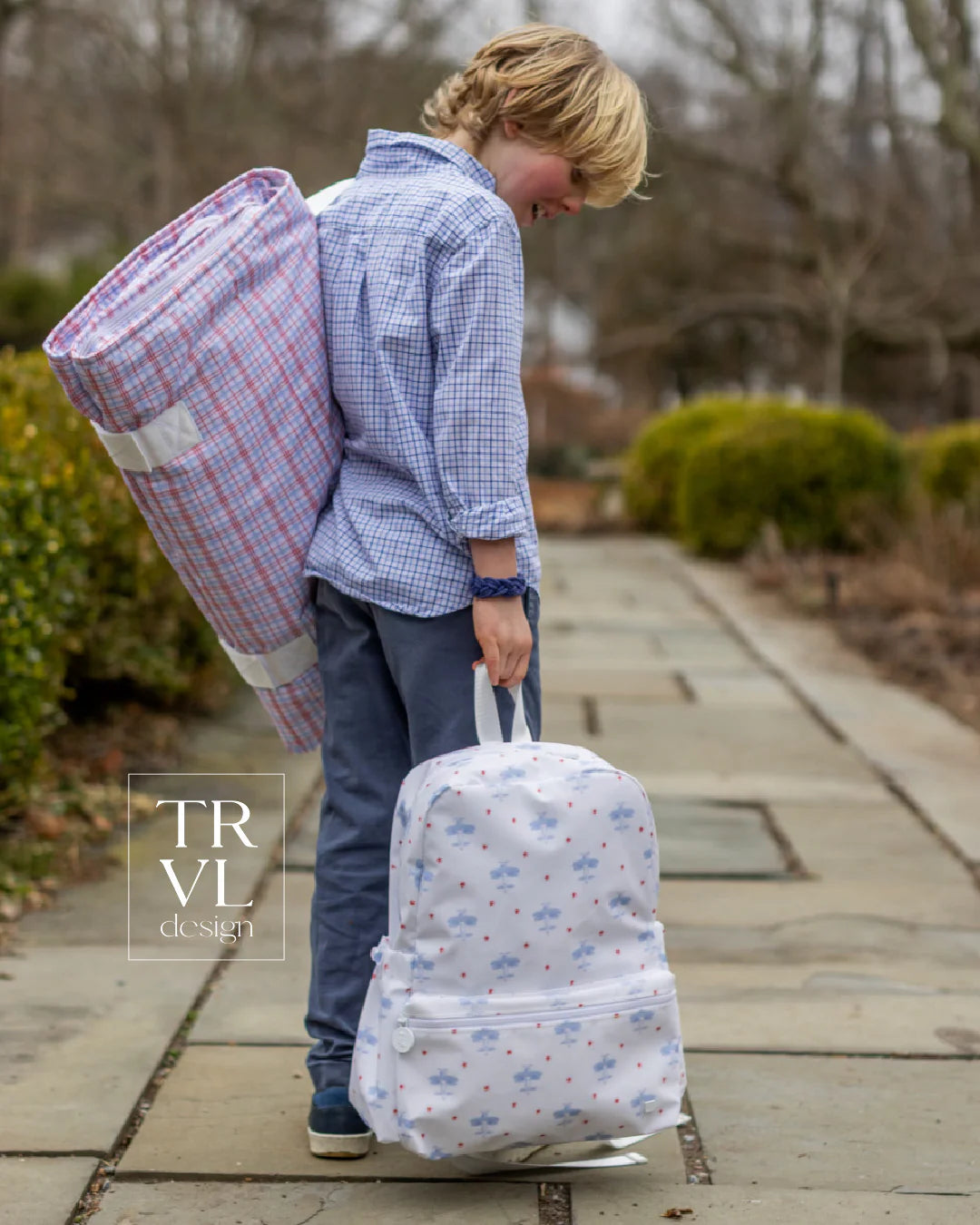 Backpacker David's Airplane by TRVL Design cotton outfit for girls and boys