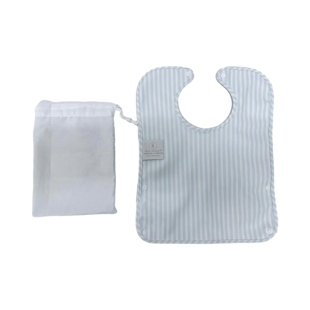 Buy Best Bib Pimlico Stripe Light Blue by TRVL Design kids clothing online