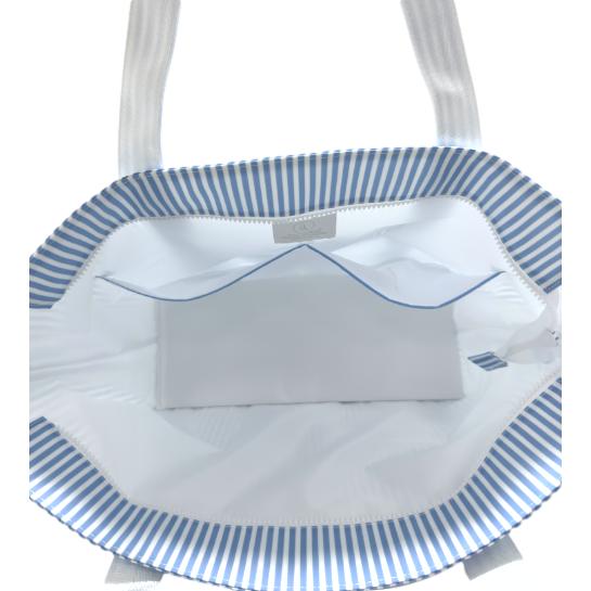 Jumbo Tote XL Pimlico Stripe Chambray by TRVL Design stylish kids outfit collection