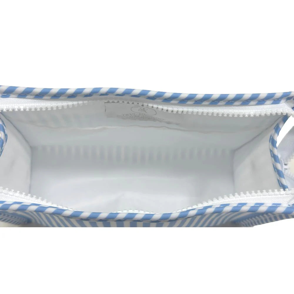 Buy Roadie Large Zip Pouch Pimlico Stripe Chambray by TRVL Design kids clothing online