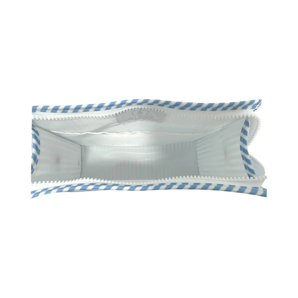 Roadie Medium Zip Pouch Pimlico Stripe Chambray by TRVL Design stylish kids outfit collection