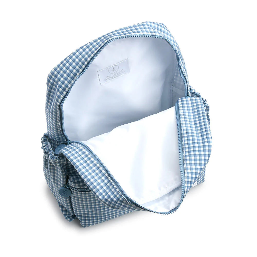 Backpacker Rodeo Check Indigo by TRVL Design stylish kids outfit collection