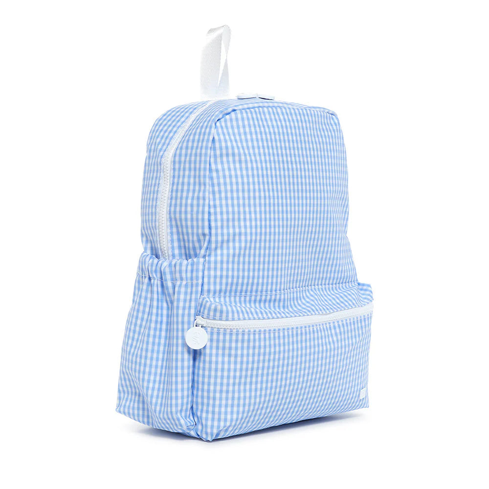 Backpacker Gingham Sky by TRVL Design dress for girls premium quality