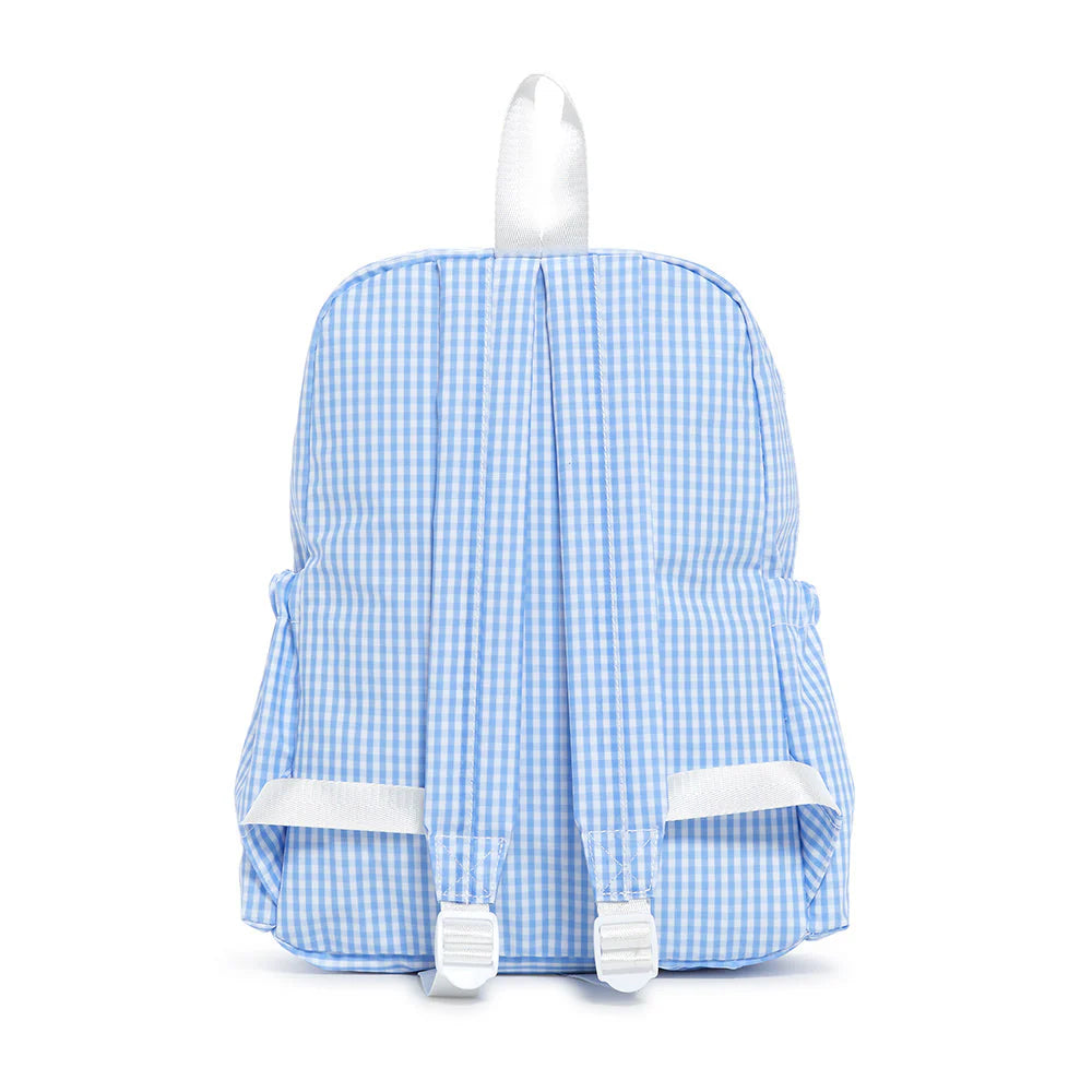Buy Backpacker Gingham Sky by TRVL Design kids clothing online