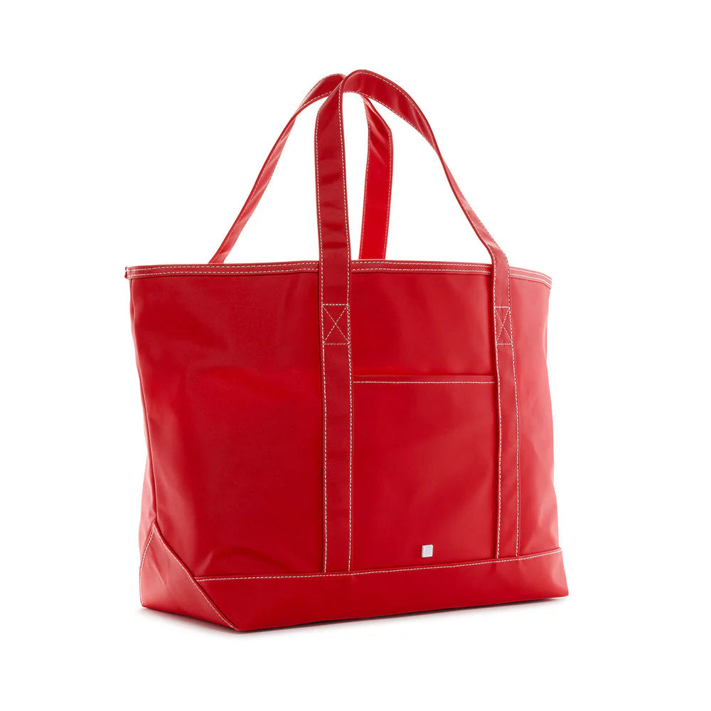 Maxi Tote Coated Canvas Large Red by TRVL Design