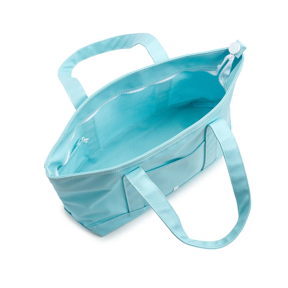 Buy Maxi Tote Coated Canvas Lake Blue by TRVL Design kids clothing online
