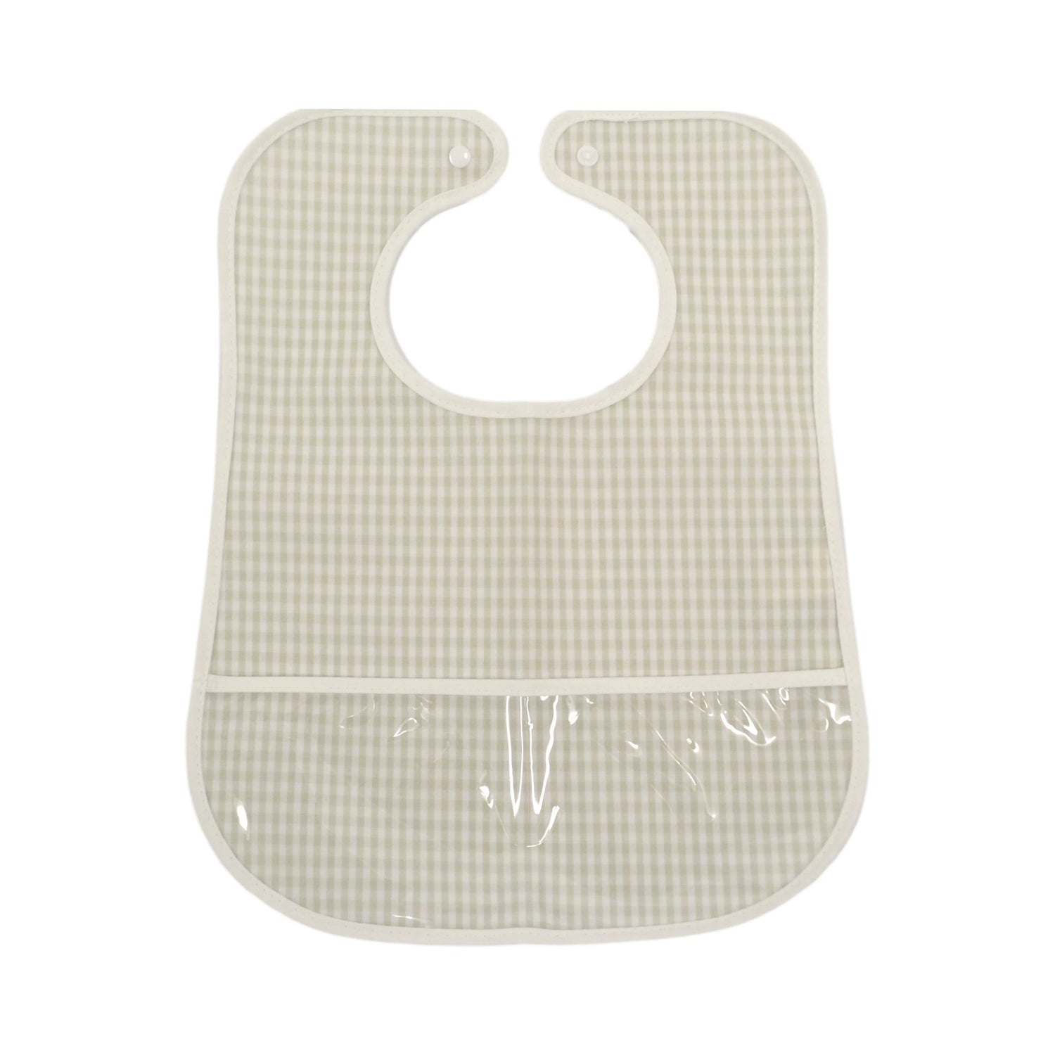 Clean Up Bib Gingham Pearl Grey by TRVL Design