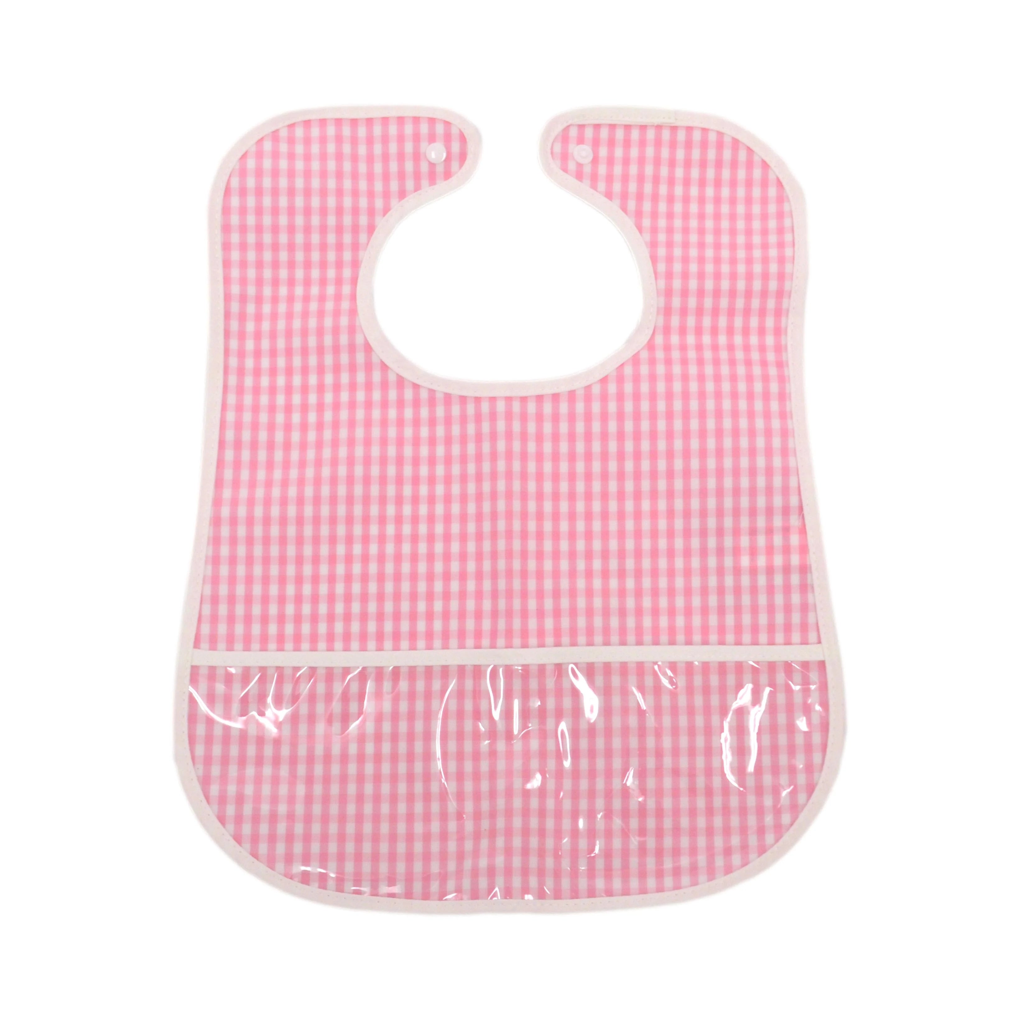 Clean Up Bib Gingham Pink by TRVL Design
