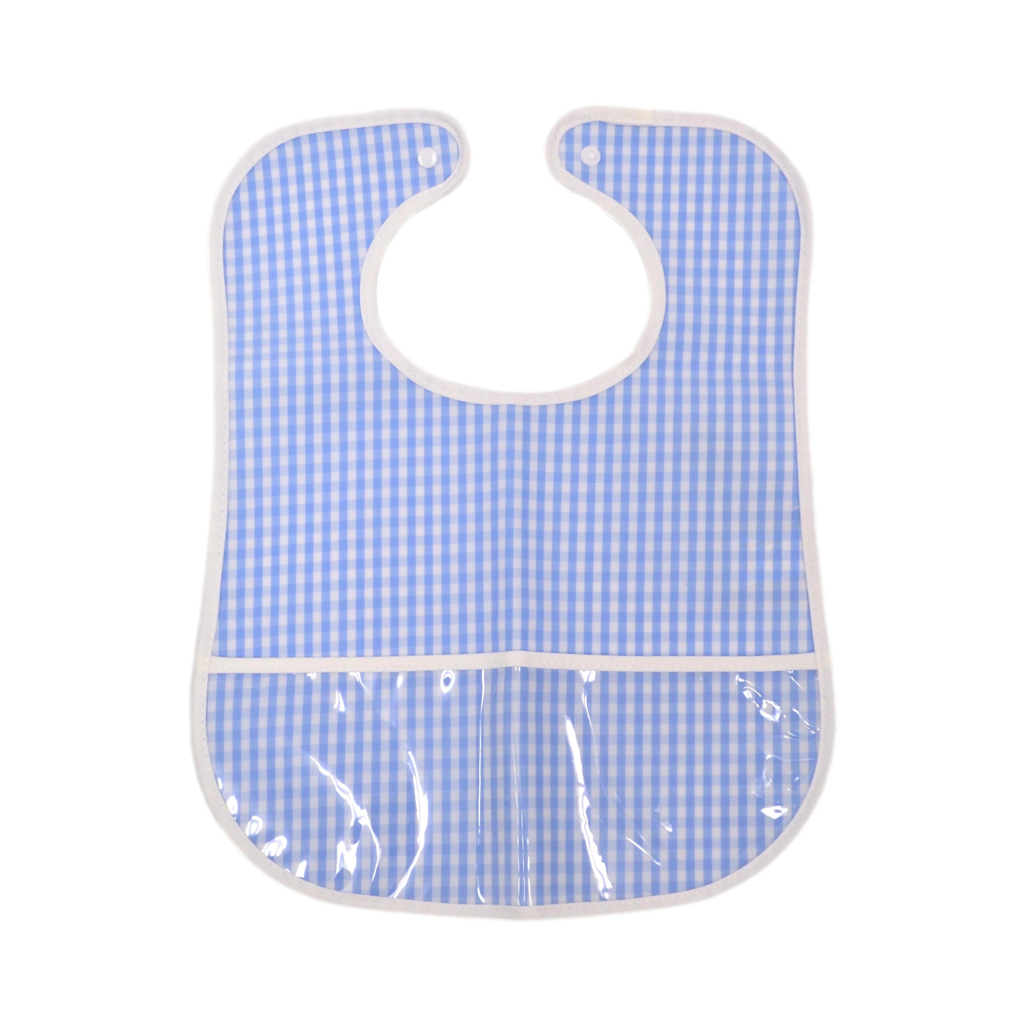 Clean Up Bib Gingham Sky by TRVL Design