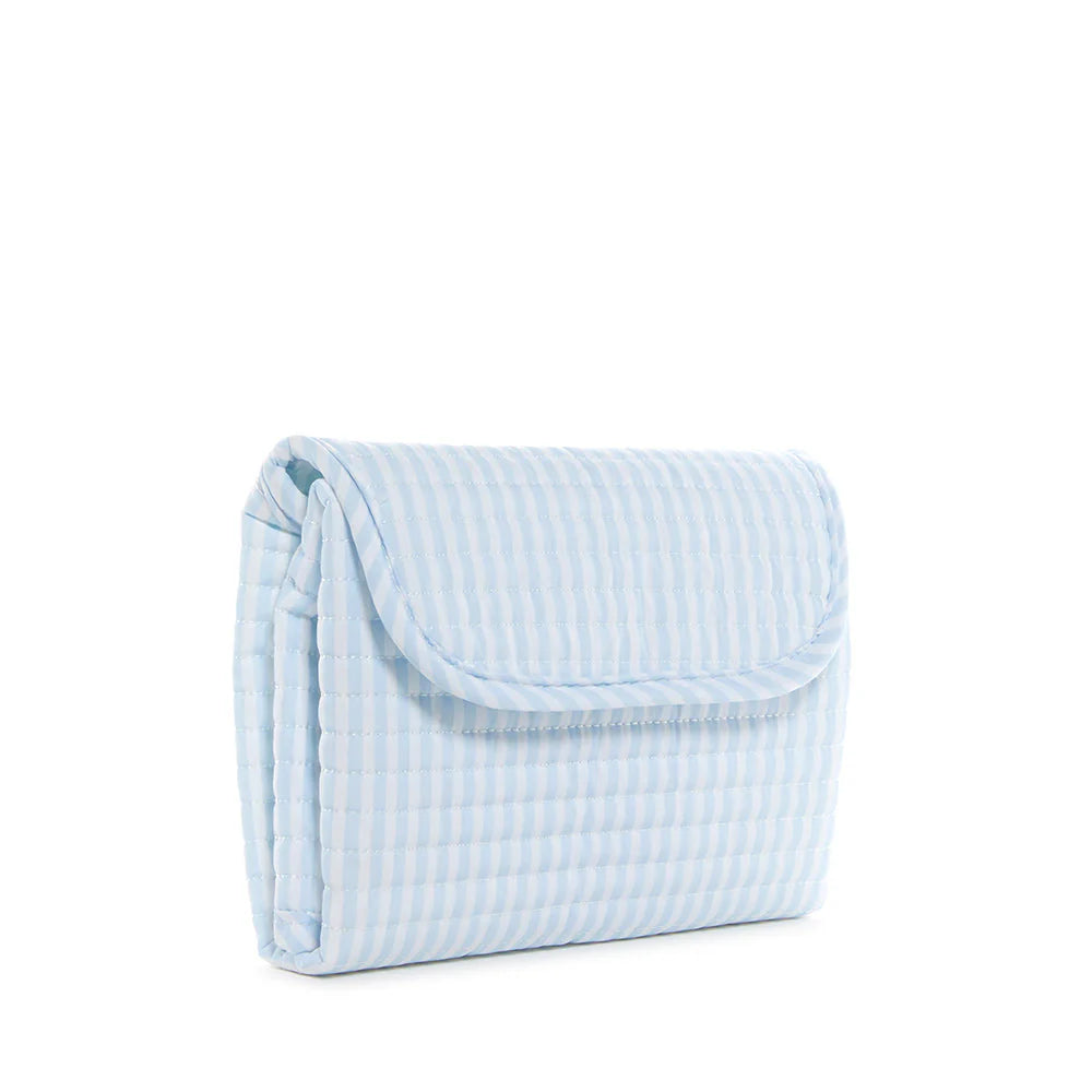 Quilted Changing Mat Pimlico Stripe Light Blue by TRVL Design dress for girls premium quality