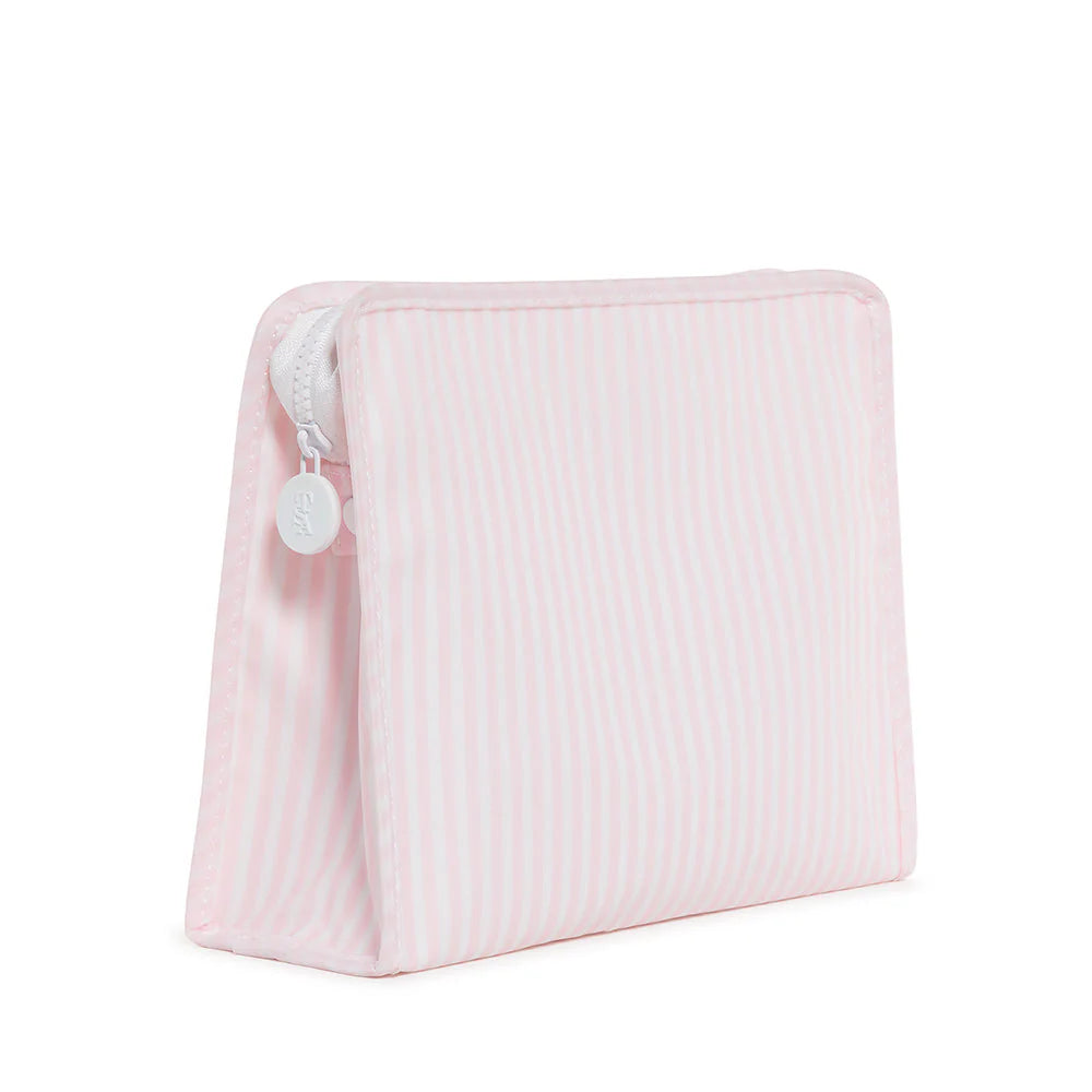 Roadie Large Zip Pouch Pimlico Stripe Light Pink by TRVL Design
