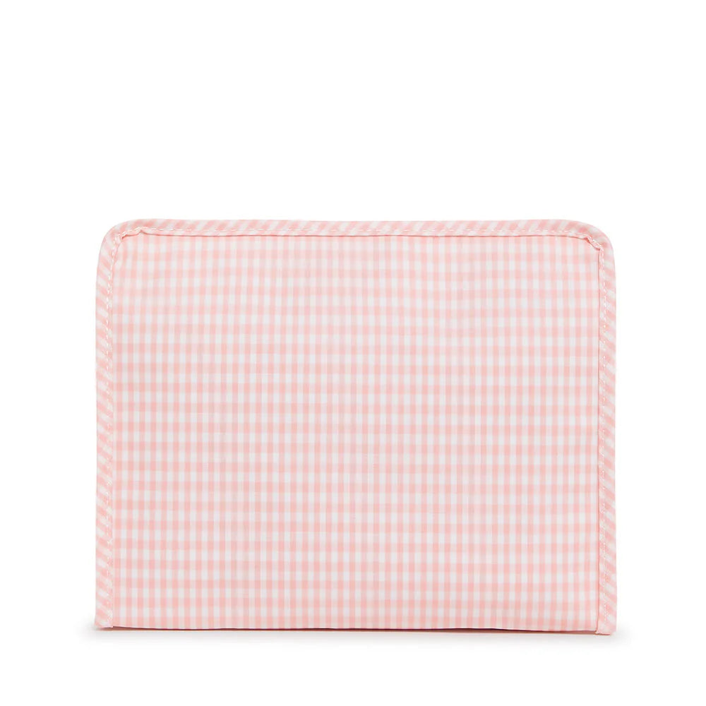 Roadie Large Zip Pouch Gingham Taffy by TRVL Design dress for girls premium quality