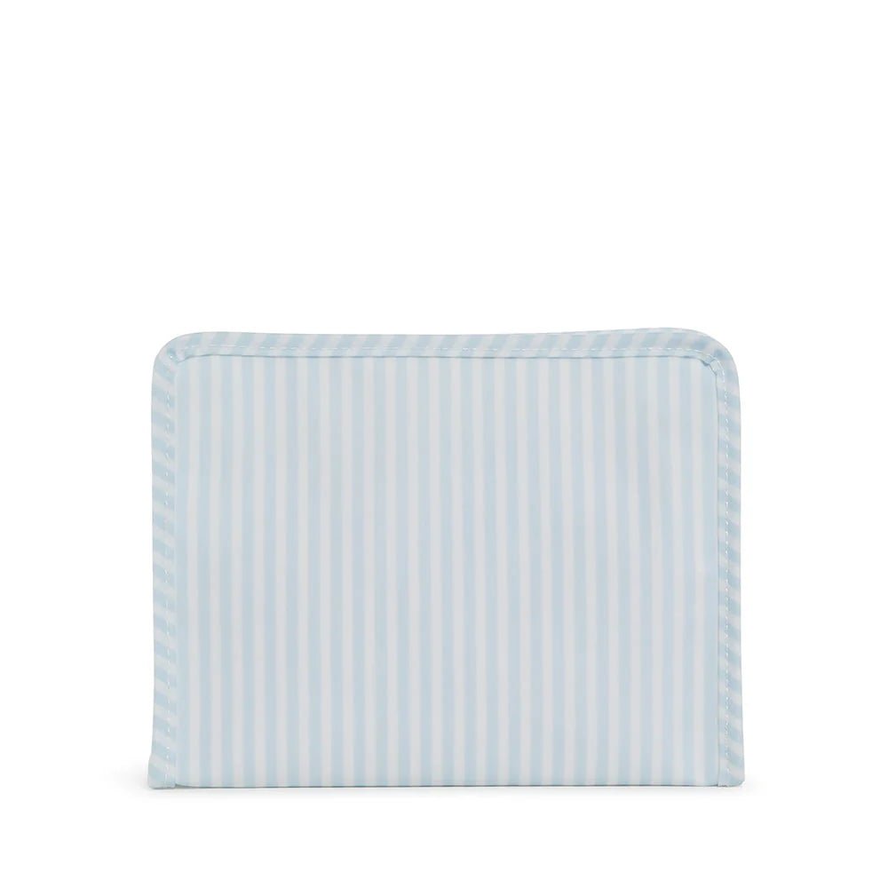 Roadie Medium Zip Pouch Pimlico Stripe Light Blue by TRVL Design dress for girls premium quality