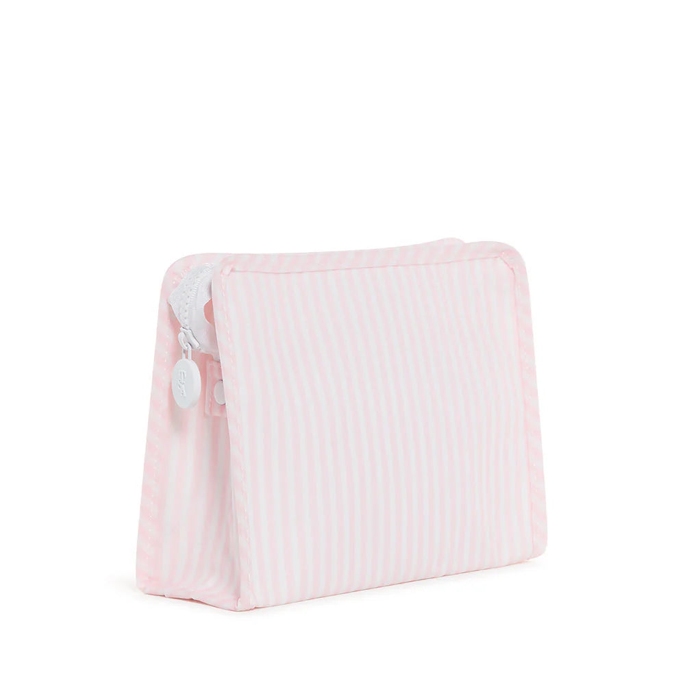 Roadie Medium Zip Pouch Pimlico Stripe Light Pink by TRVL Design