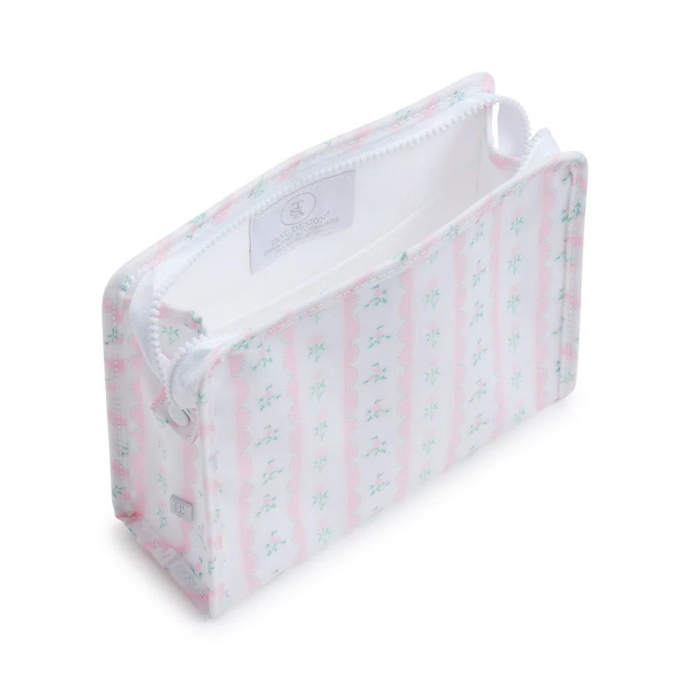 Buy Roadie Medium Zip Pouch Ribbon Floral Pink by TRVL Design kids clothing online