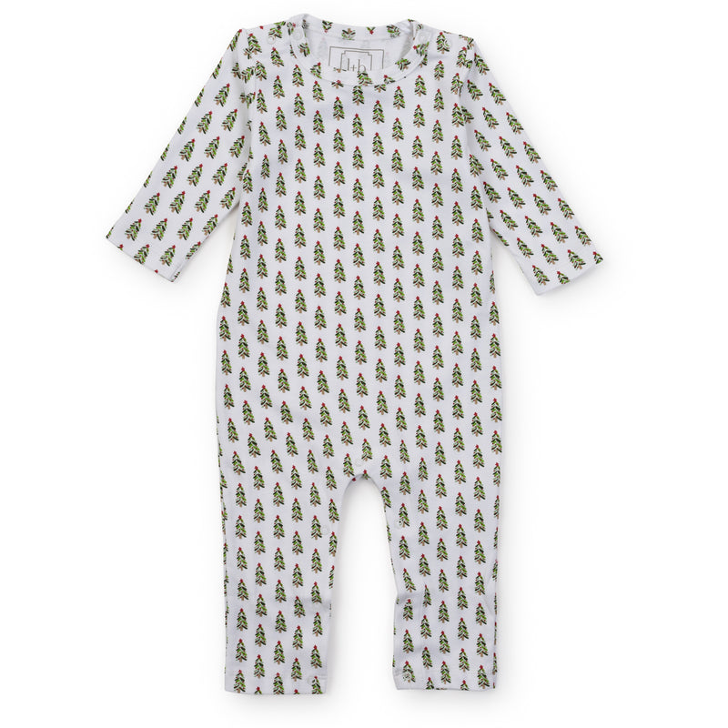Thompson Boys' Pima Cotton Romper - Oh Christmas Tree