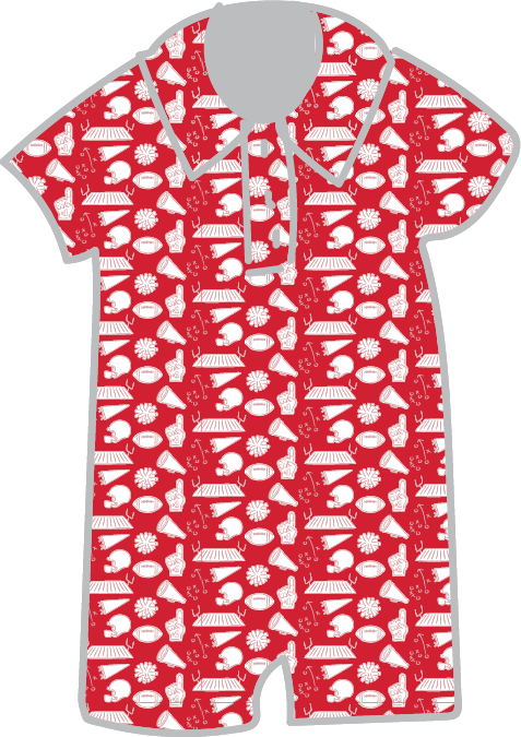 Tripp Boys' Polo Shortall - Pep Rally Red