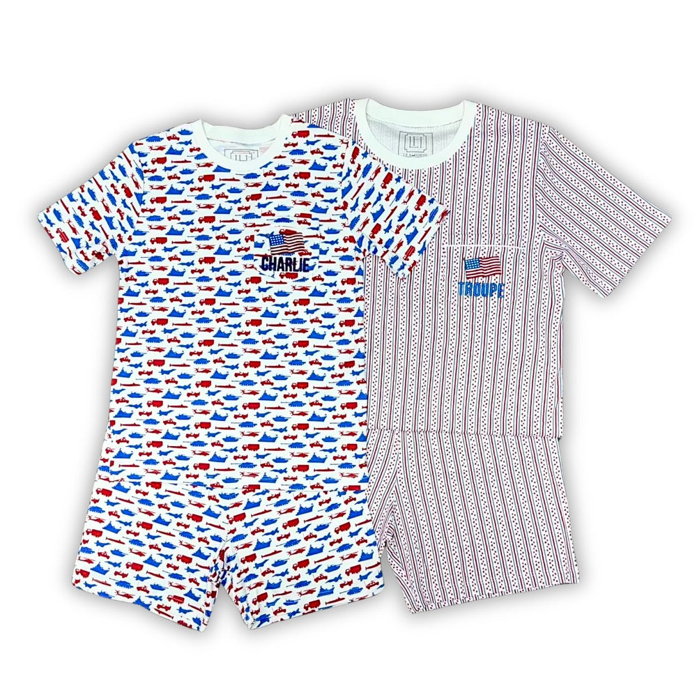 Charles Boys' Short Set - Stars and Stripes