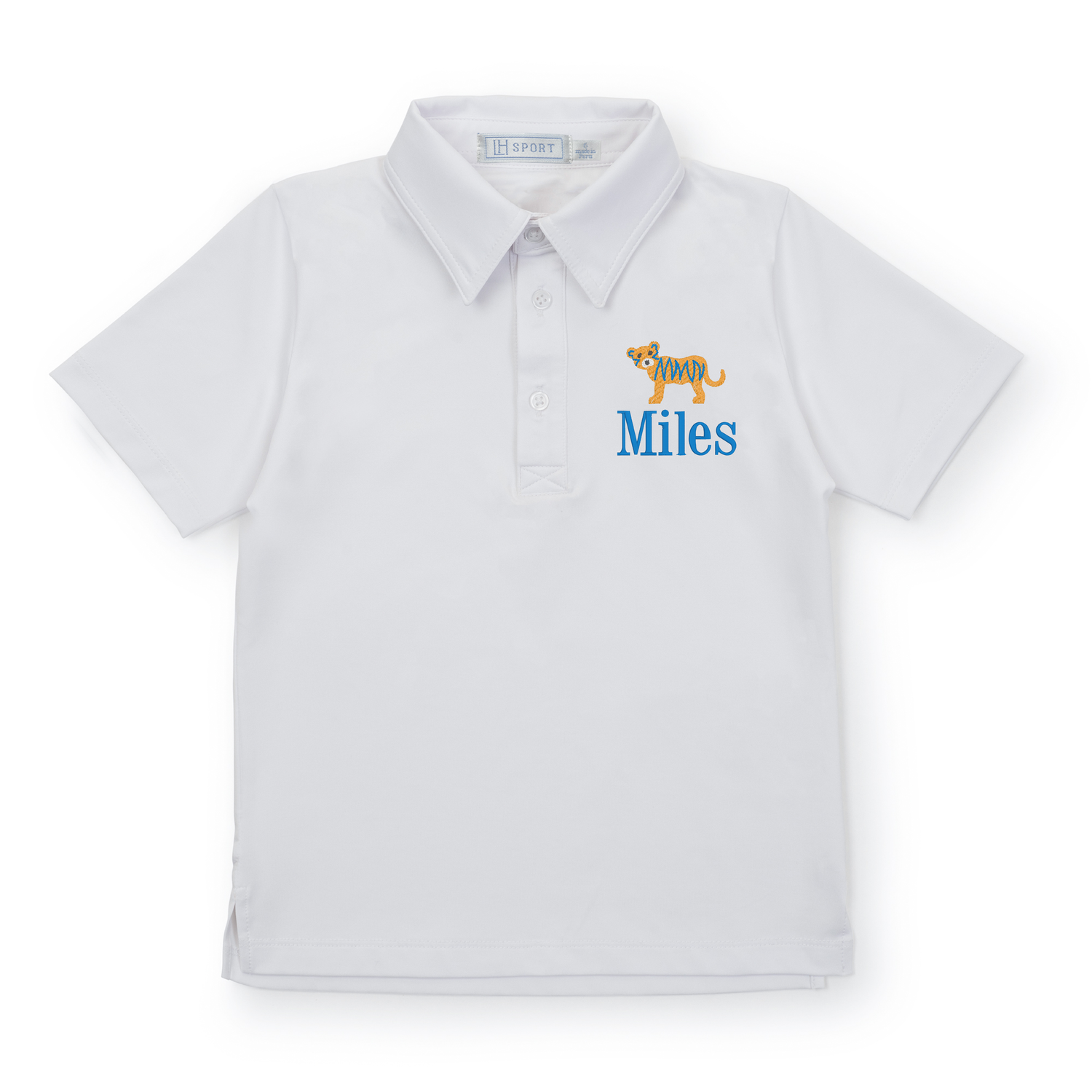 Uniform Will Boys' Performance Polo by LH Sport White