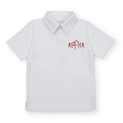 Collegiate Shop: Will Boys' Golf Performance Polo Shirt with Monogram - White