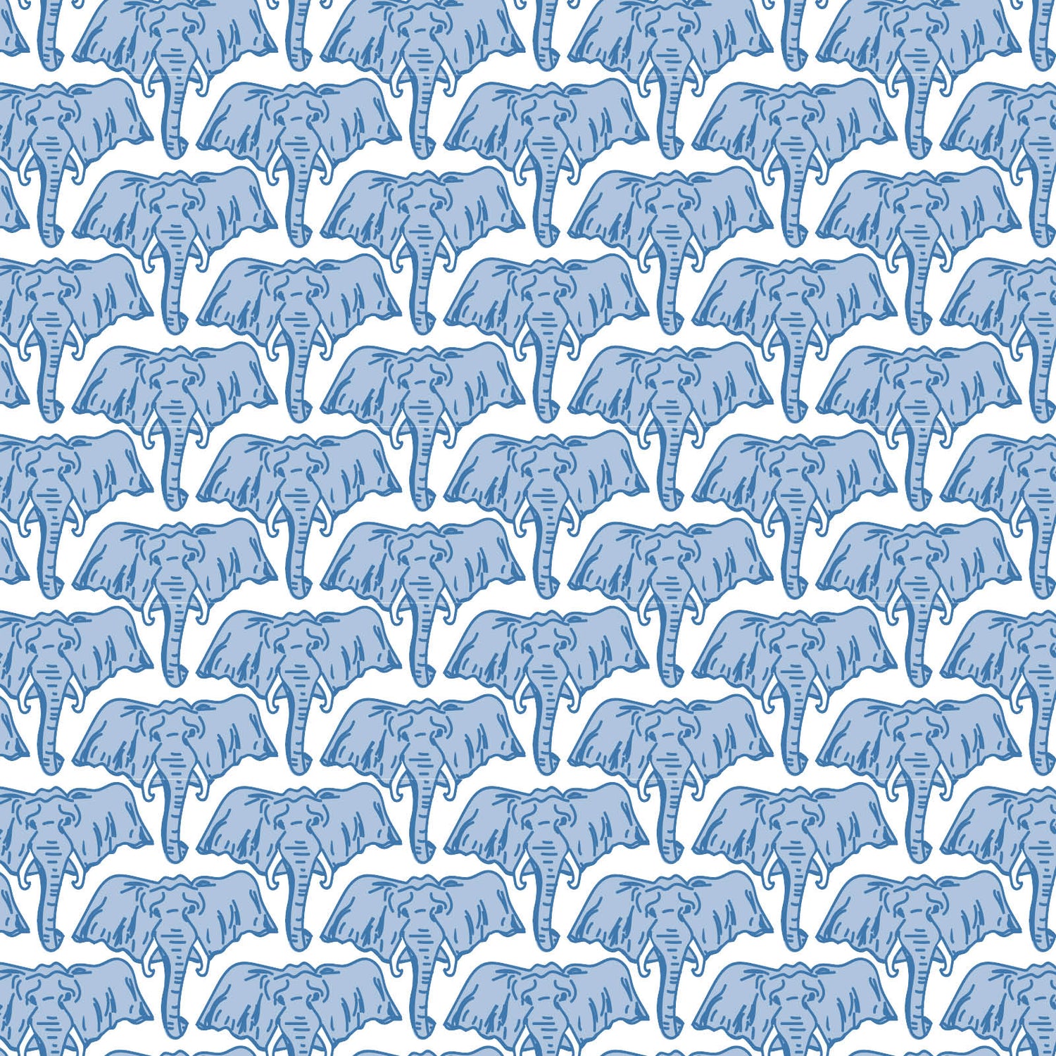 Parker Boys' Zipper Pajama - African Elephants Blue