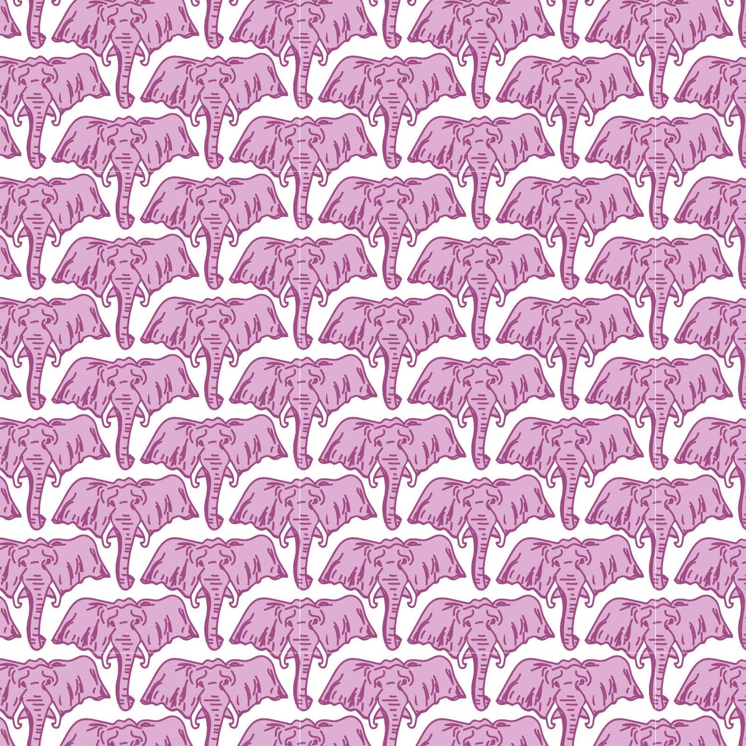Parker Girls' Zipper Pajama - African Elephants Pink