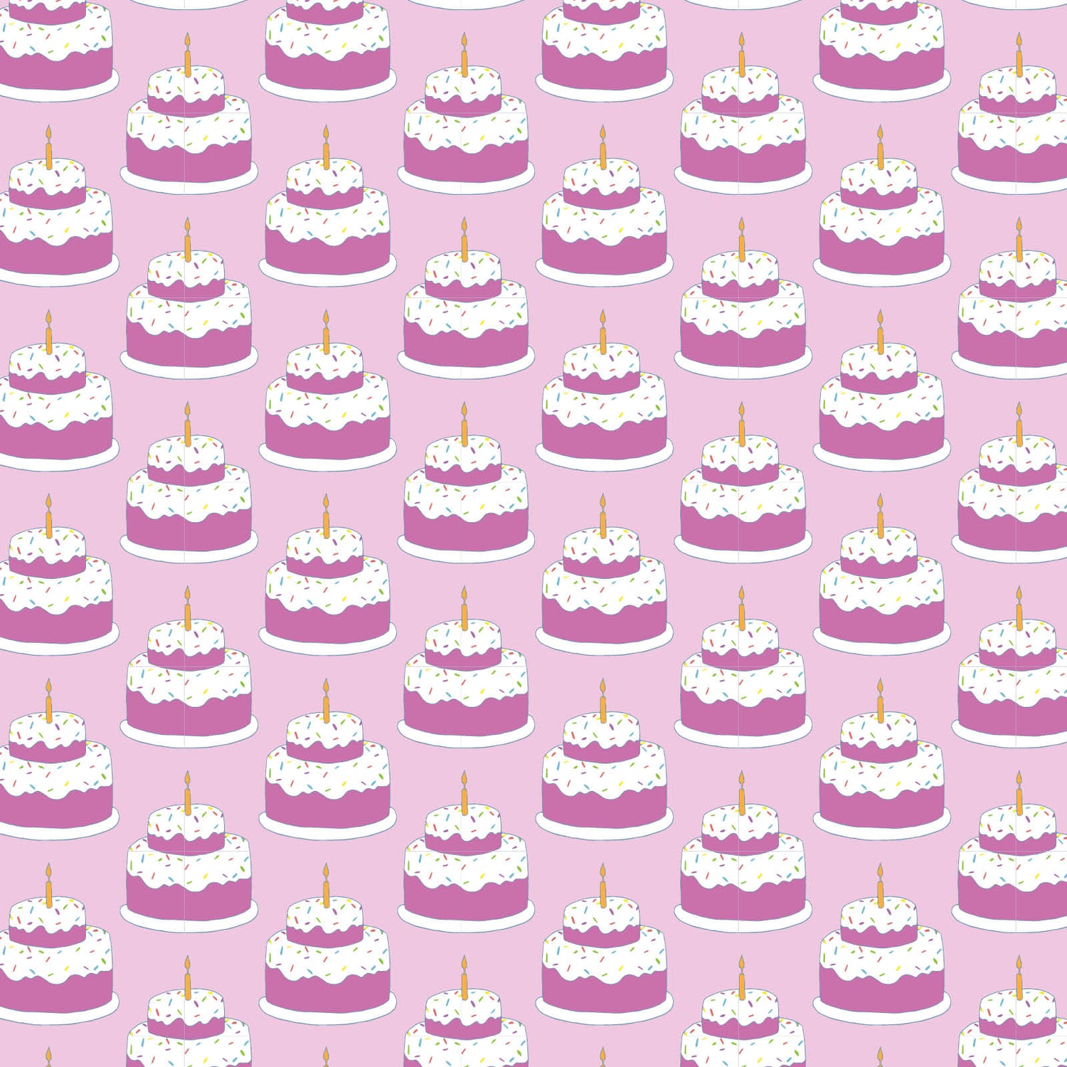 Ava Girls' Pajama Pant Set - Birthday Cake Pink