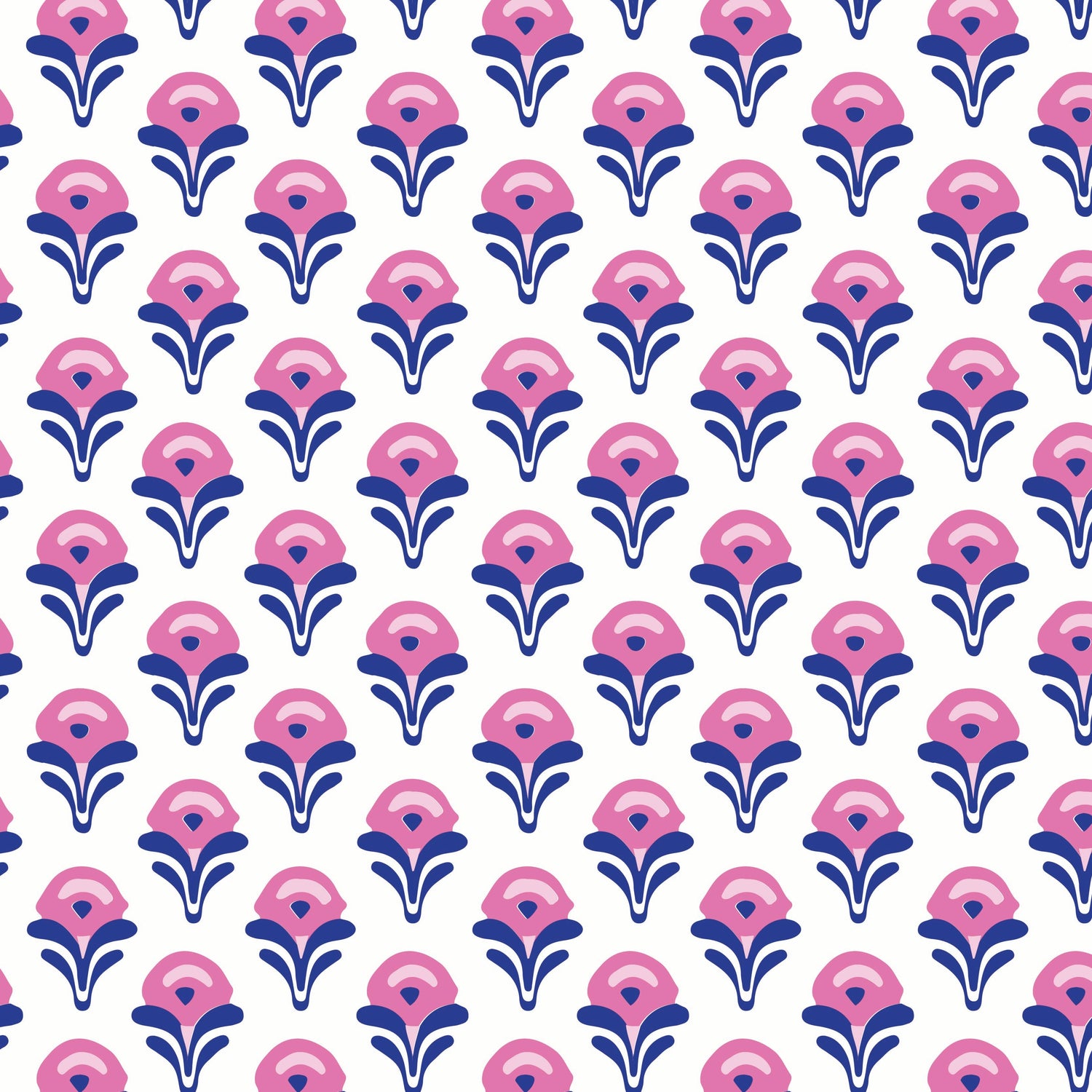Blair Girls' Performance Pullover by LH Sport - Boho Flora Hot Pink Navy