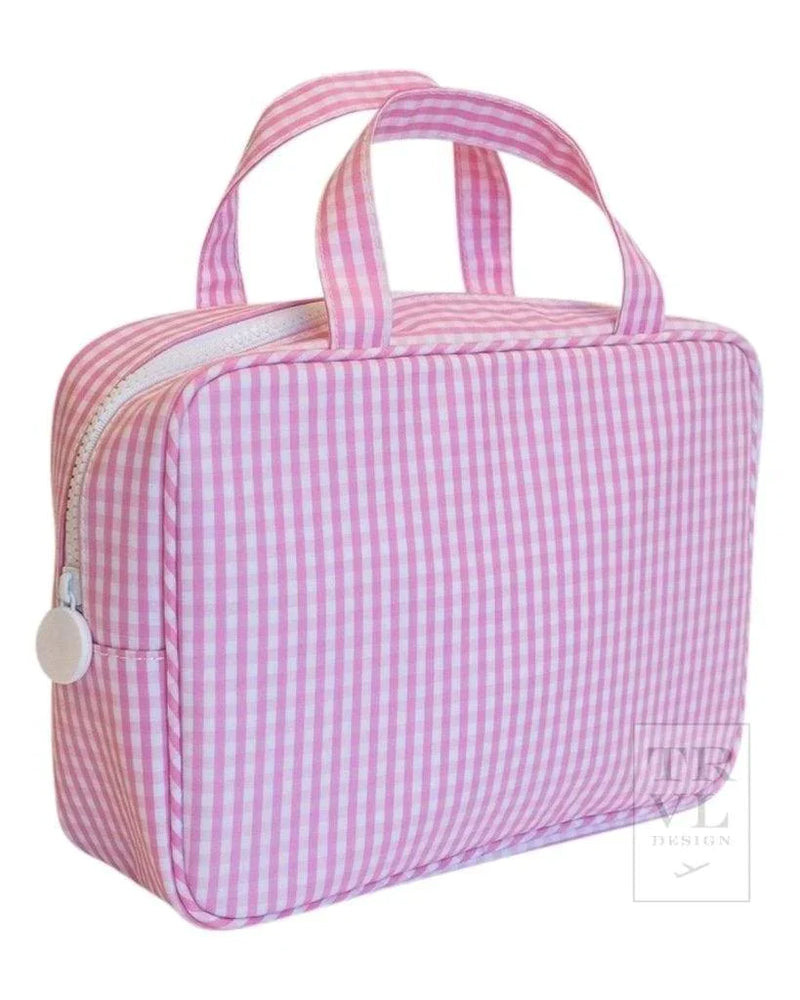 Carry On Gingham Pink by TRVL Design