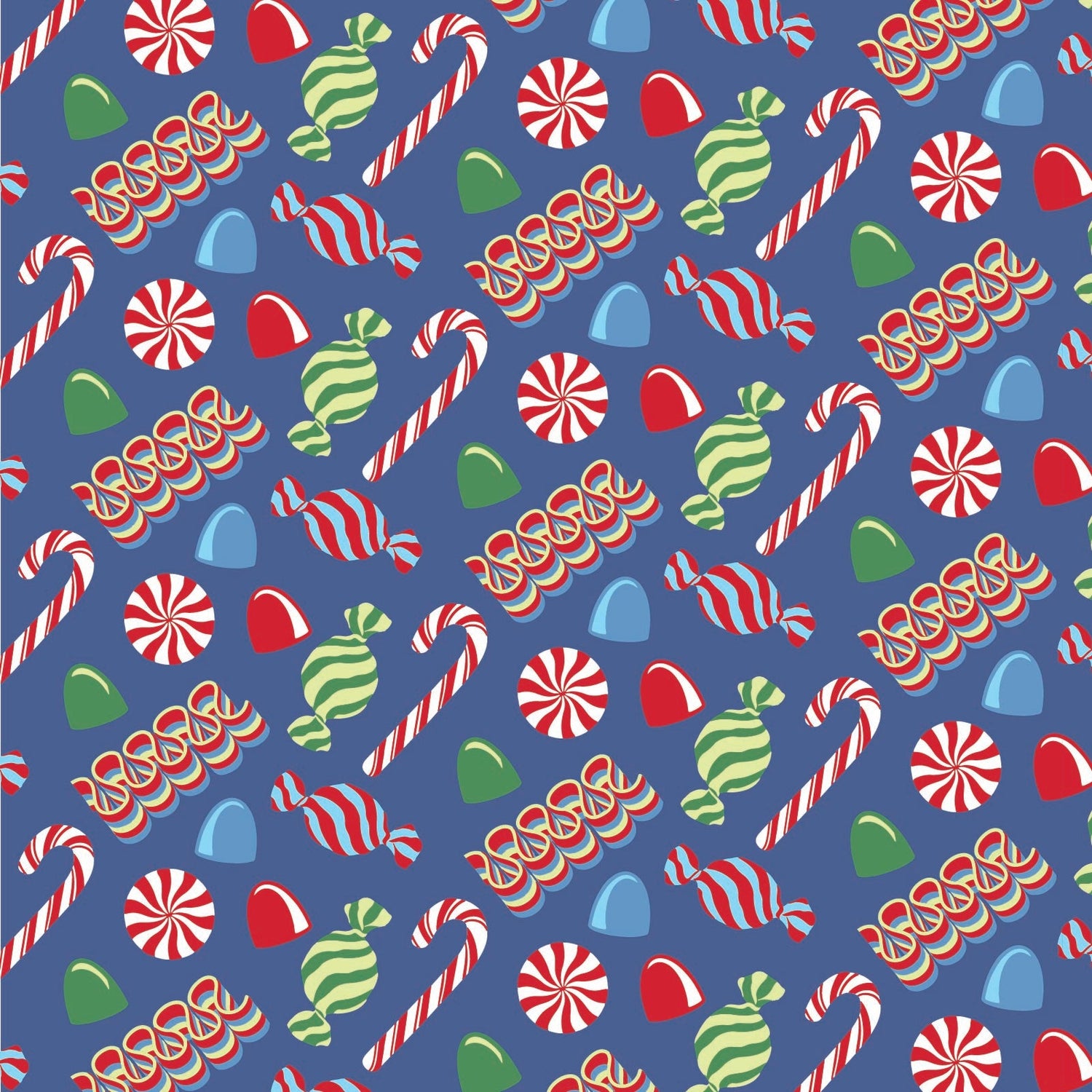 Parker Boys' Zipper Pajama - Christmas Candy Blue